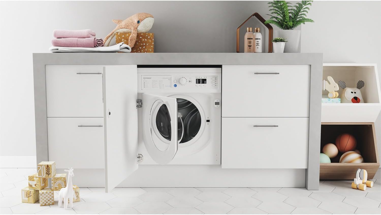 Indesit BIWMIL91485UK Integrated 9kg 1400 Spin Washing Machine  thumbnail image