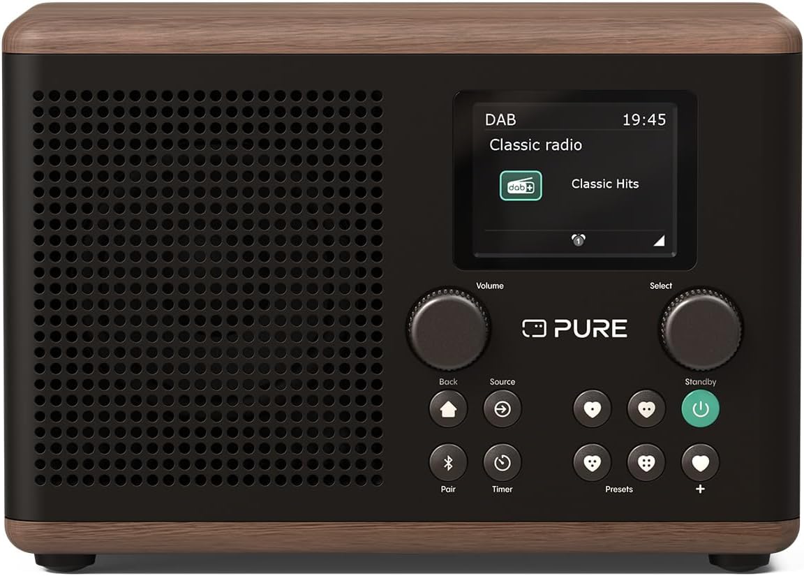 Pure Classic H4B/W Digital Kitchen Radio Black/Walnut thumbnail image