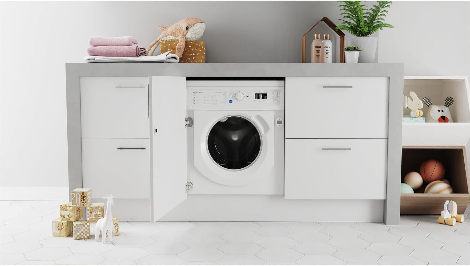 Indesit BIWMIL91485UK Integrated 9kg 1400 Spin Washing Machine  thumbnail image