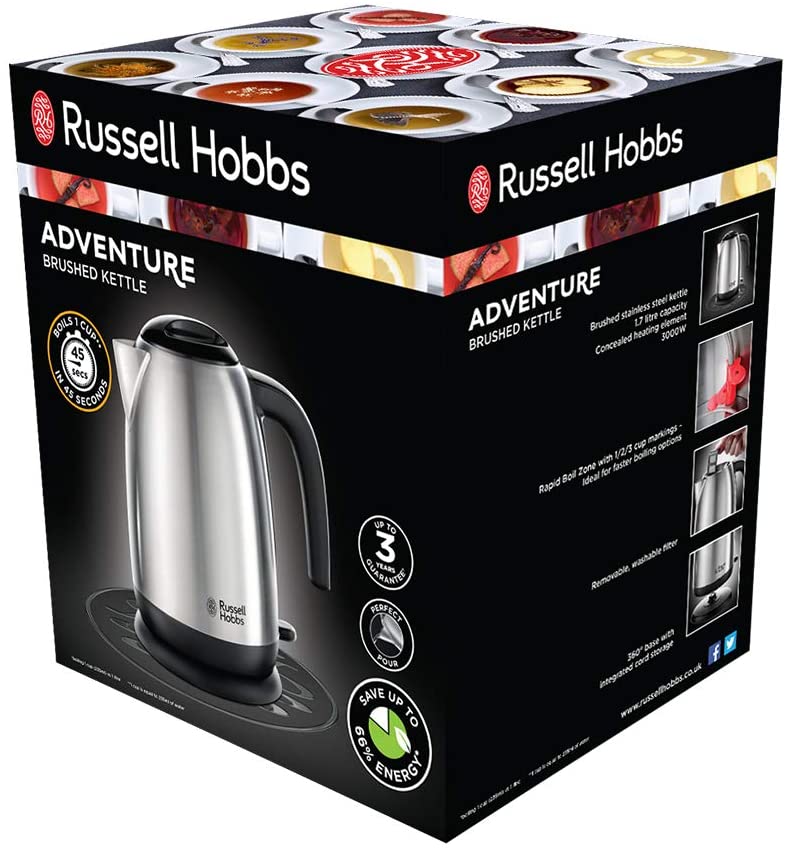 Russell Hobbs 23910 Adventure Brushed Stainless Steel Kettle thumbnail image