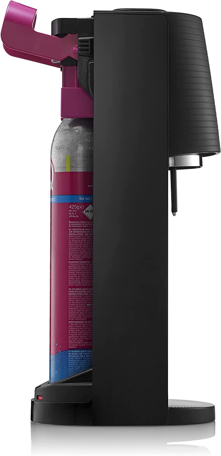 SodaStream Terra Sparkling Water Maker Machine, with 1 Litre Reusable BPA-Free Water Bottle for Carbonating & 60 Litre Quick Connect CO2 Gas Cylinder â€“ Black thumbnail image