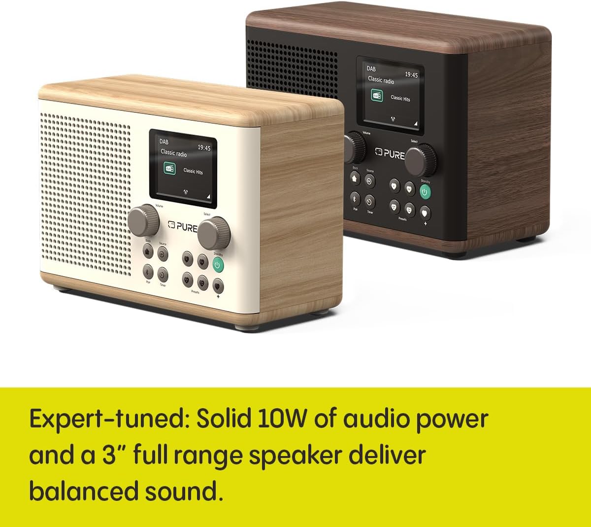 Pure Classic H4B/W Digital Kitchen Radio Black/Walnut thumbnail image