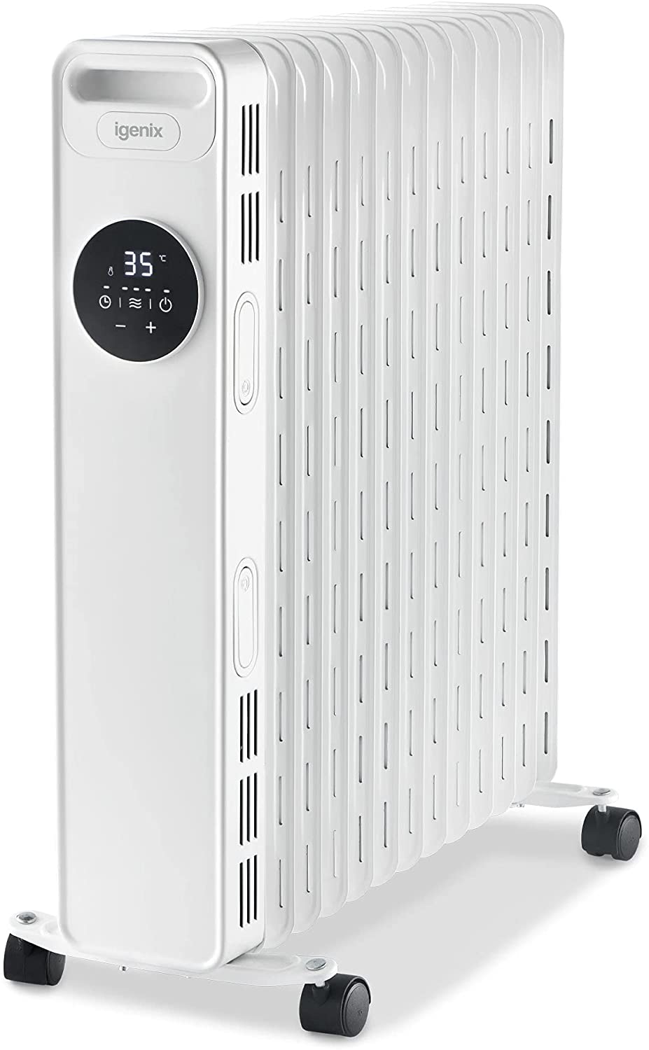 Igenix IG2626  Digital Oil Filled Radiator, 2.5kW/2500W, Overheat Protection, White thumbnail image