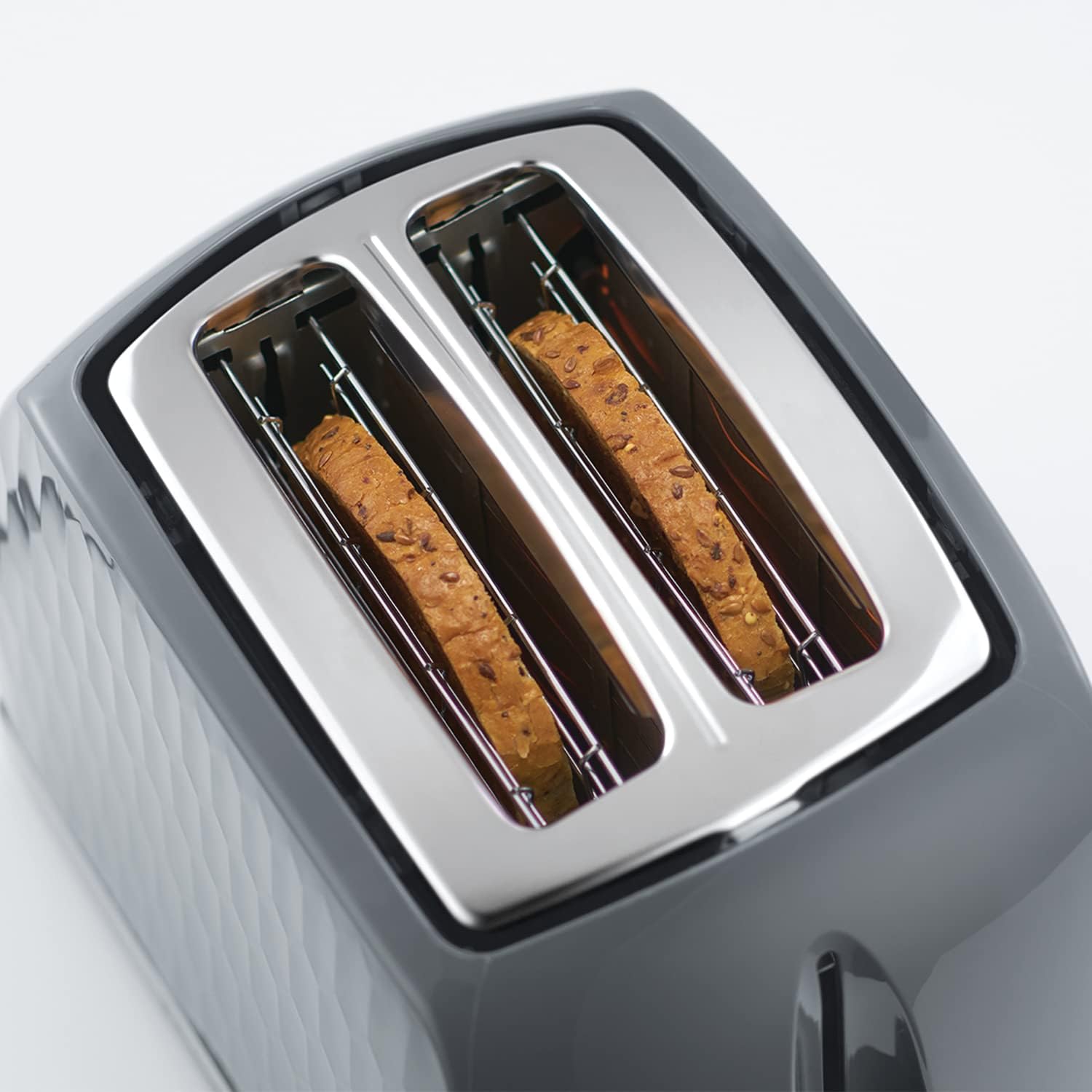 Russell Hobbs 26063 Honeycomb 2 Slice Grey Plastic Toaster thumbnail image