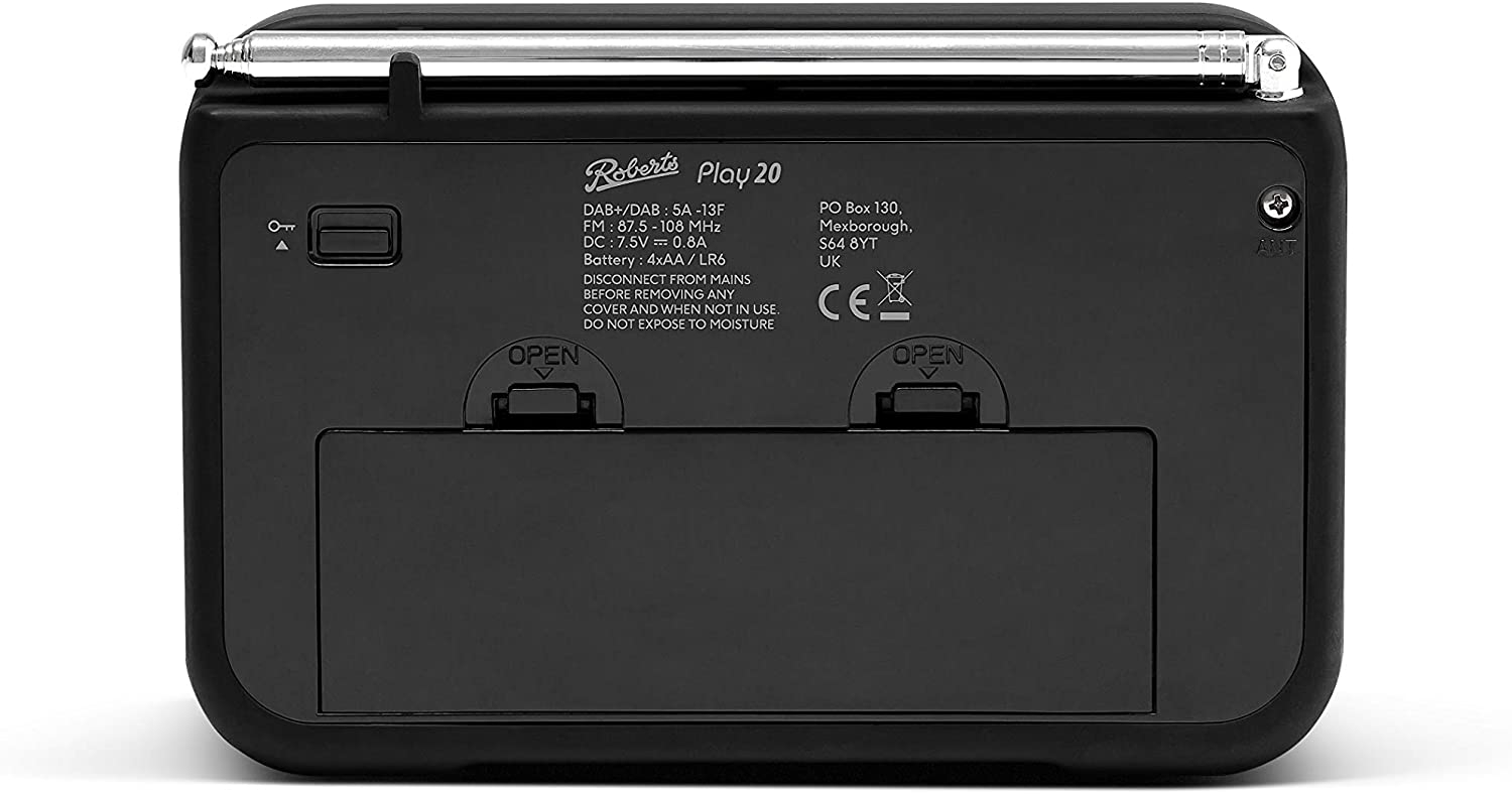Roberts Play20 DAB Radio - Black thumbnail image