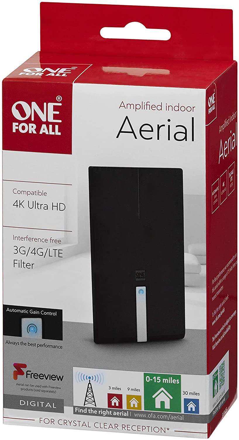 One For All Amplified Indoor Digital TV Aerial SV9425 - Ready to receive Freeview thumbnail image