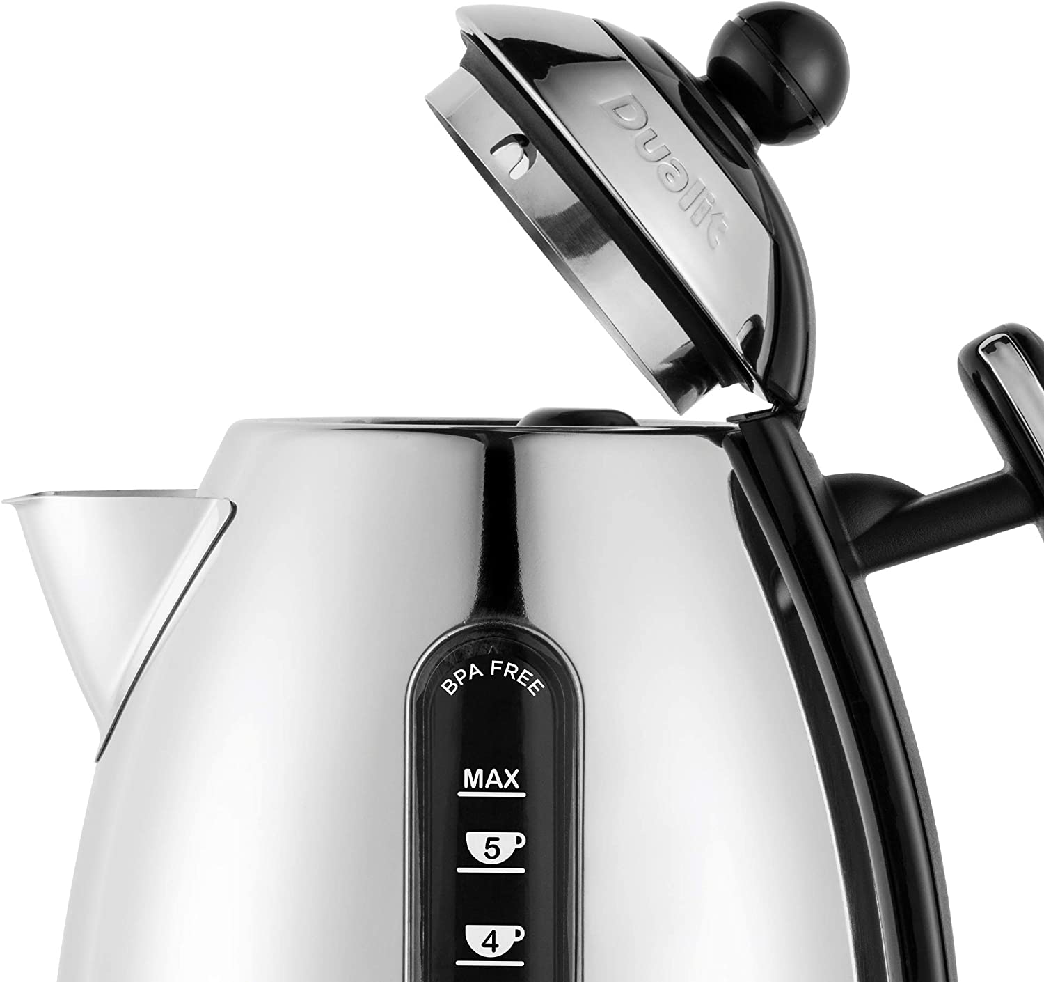 Dualit Lite Kettle - 1.5L Jug Kettle - Polished with Black Trim thumbnail image