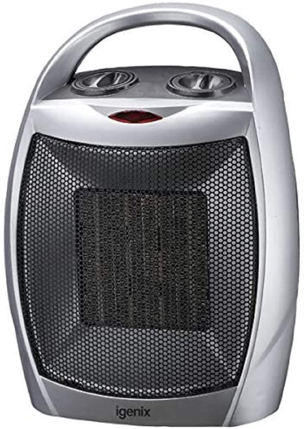 Igenix IG9030 Ceramic Fan Heater, 2 Heat Settings, 1800W, Silver thumbnail image