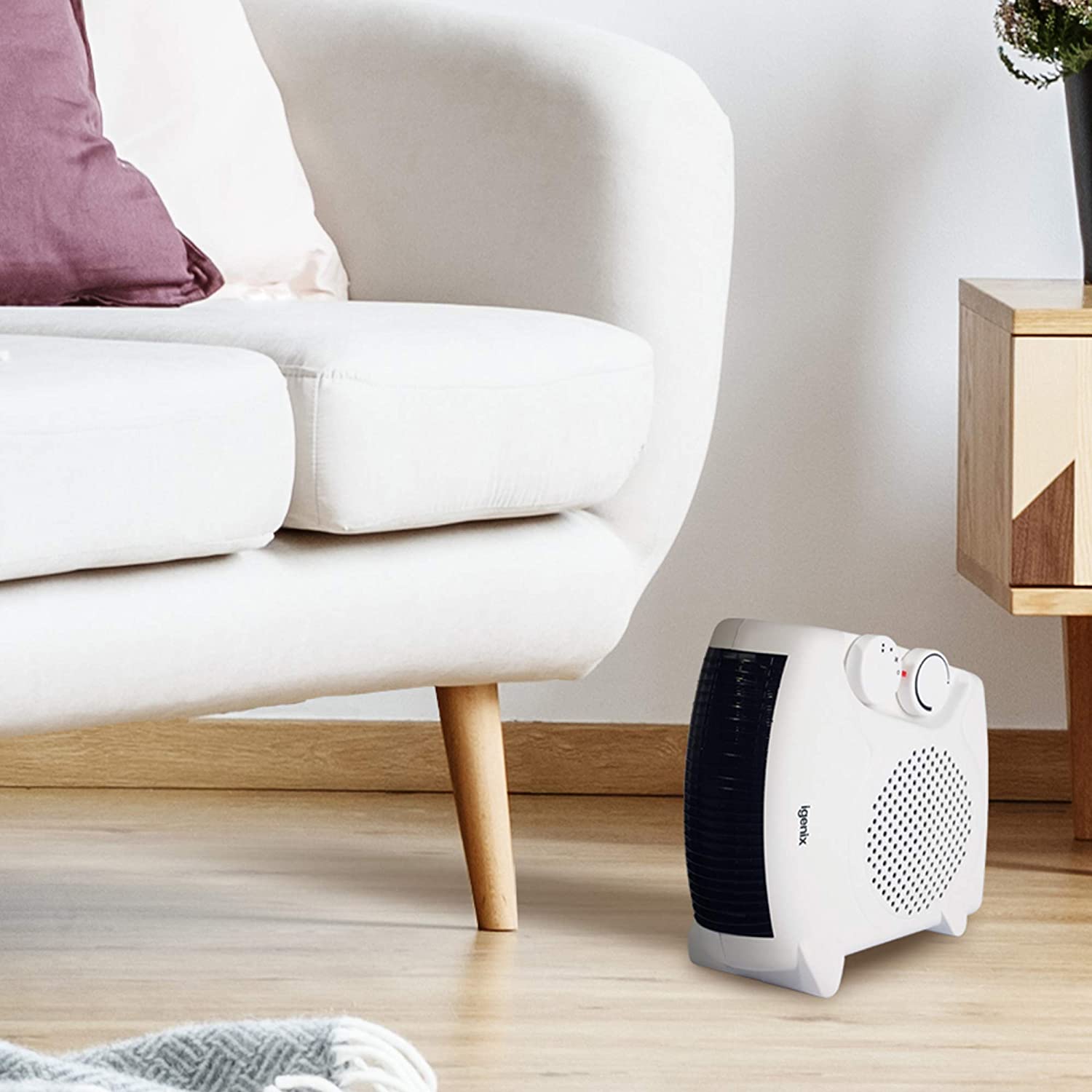 Igenix IG9010 Flat/Upright Portable Electric Fan Heater with 2 Heat Settings and Cool Air Setting thumbnail image