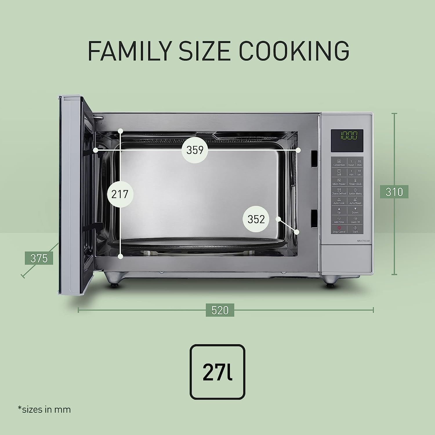 Panasonic NN-CT54JWBPQ Slimline Combination Microwave Oven & Grill thumbnail image
