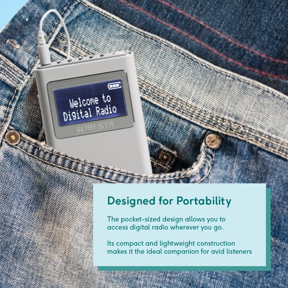 Roberts Sports DAB5 Portable DAB Radio DAB/DAB+ and FM â€“ Pocket-sized Personal Radio thumbnail image