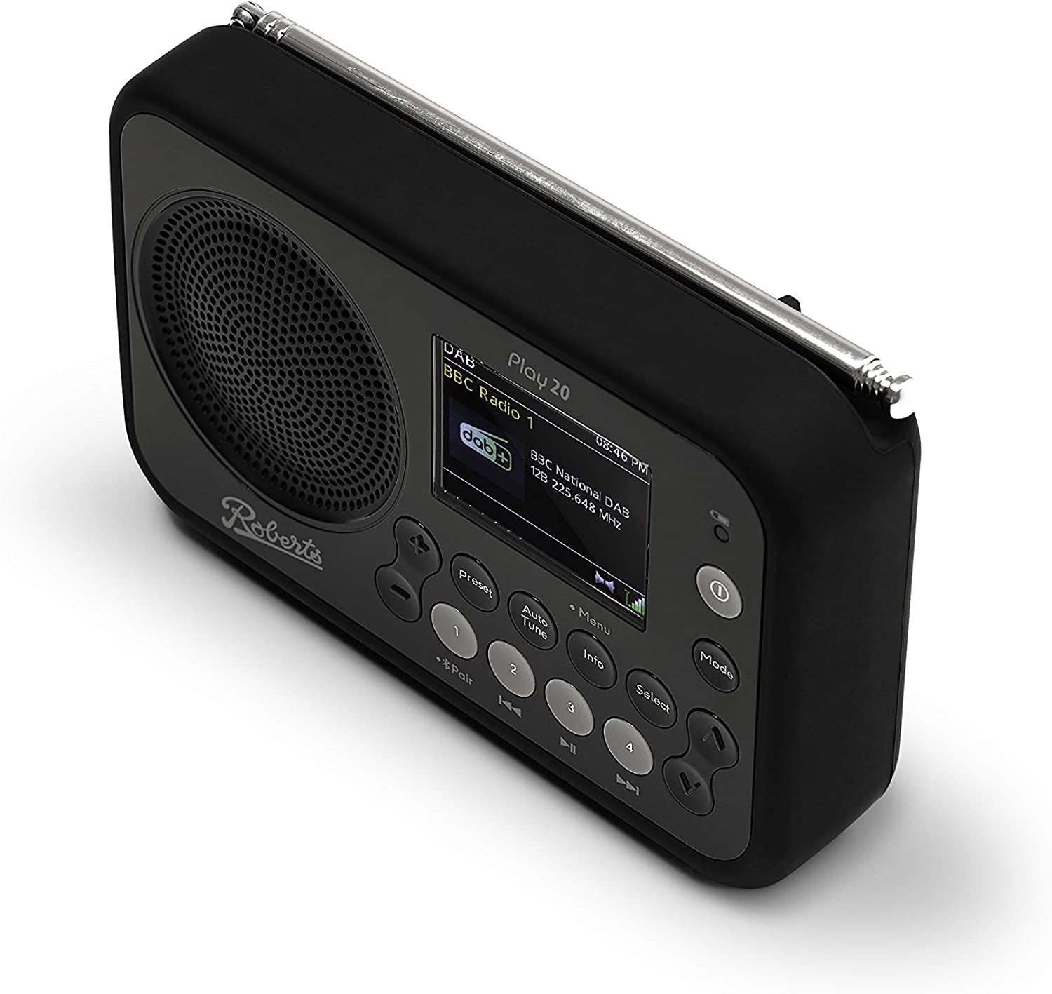 Roberts Play20 DAB Radio - Black thumbnail image
