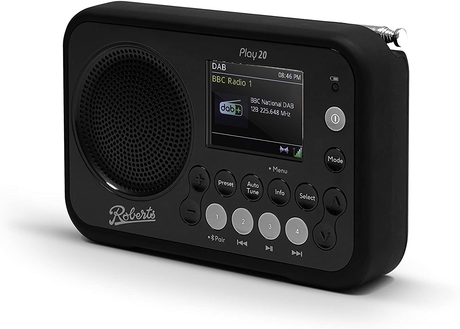 Roberts Play20 DAB Radio - Black thumbnail image