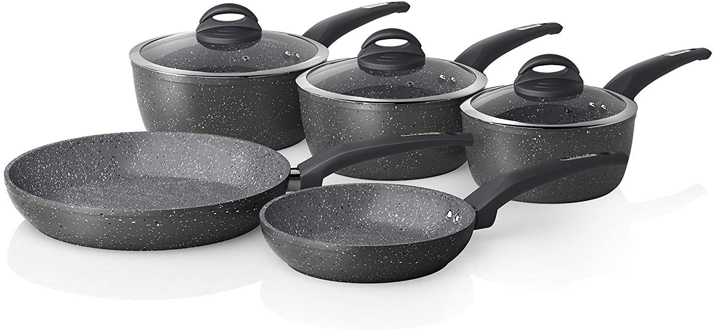 Tower Frying Pan and Saucepan Set, Cerastone, Forged Aluminium with Easy Clean Non-Stick Ceramic Coa thumbnail image