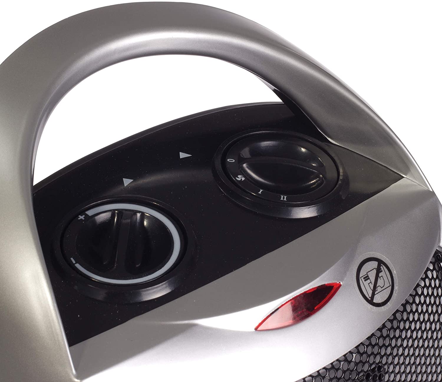 Igenix IG9030 Ceramic Fan Heater, 2 Heat Settings, 1800W, Silver thumbnail image