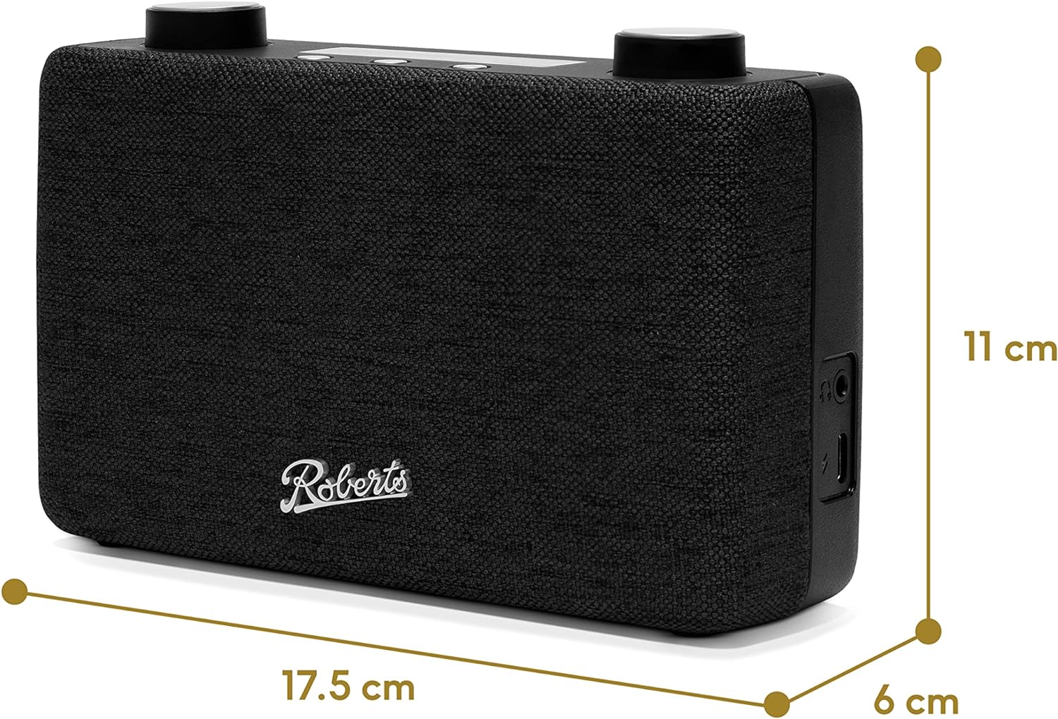 Roberts Play11 DAB/DAB+/FM Digital Radio - Black thumbnail image