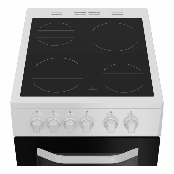 Hotpoint HTE5VCW Ceramic Electric Cooker with Separate Grill in White thumbnail image