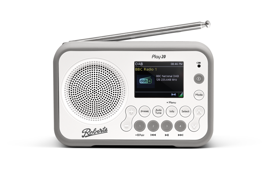 Roberts Play 20 DAB Radio in White thumbnail image