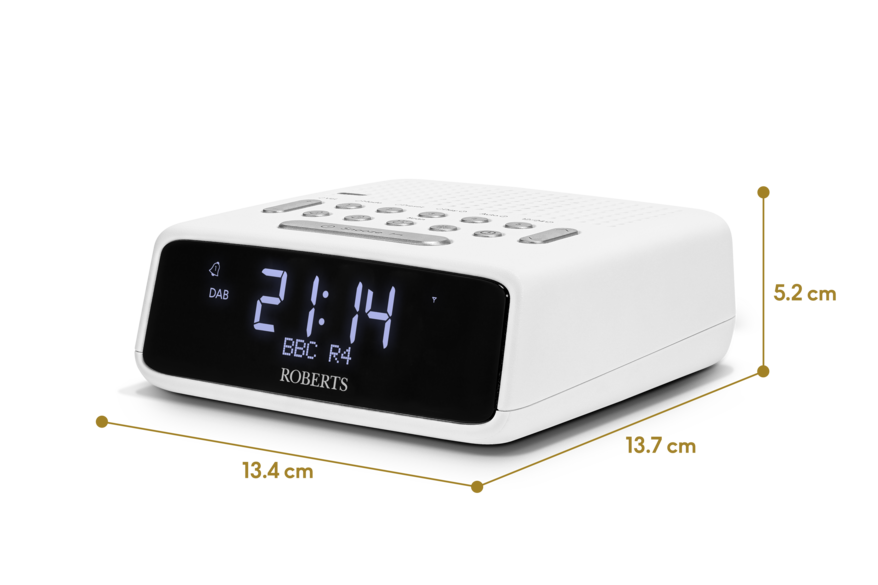 Roberts Ortus DAB Digital Alarm Clock in White thumbnail image