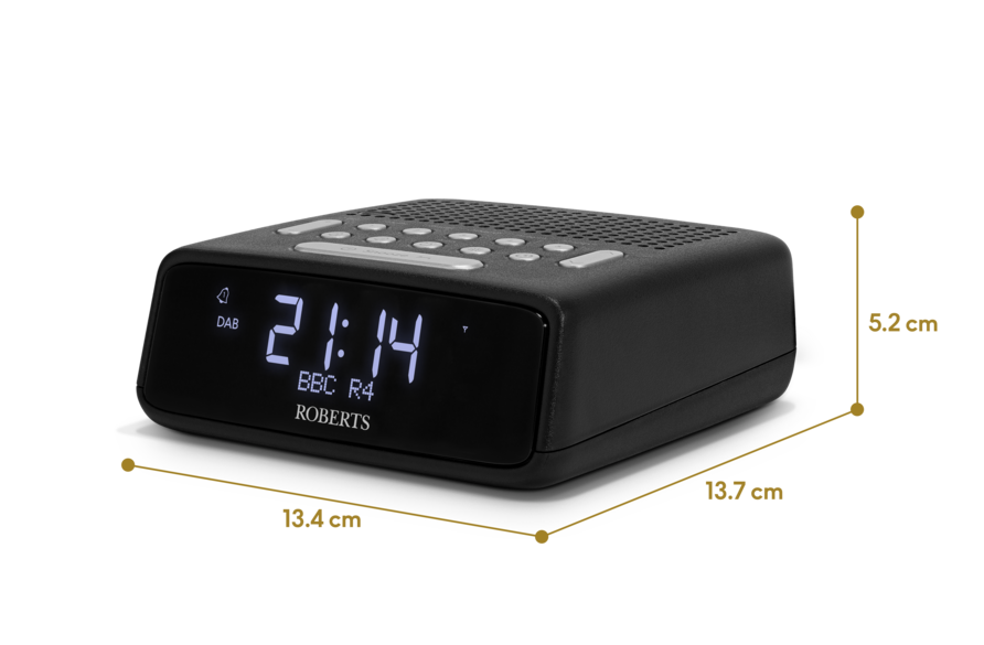 Roberts Ortus DAB Digital Alarm Clock in Black thumbnail image
