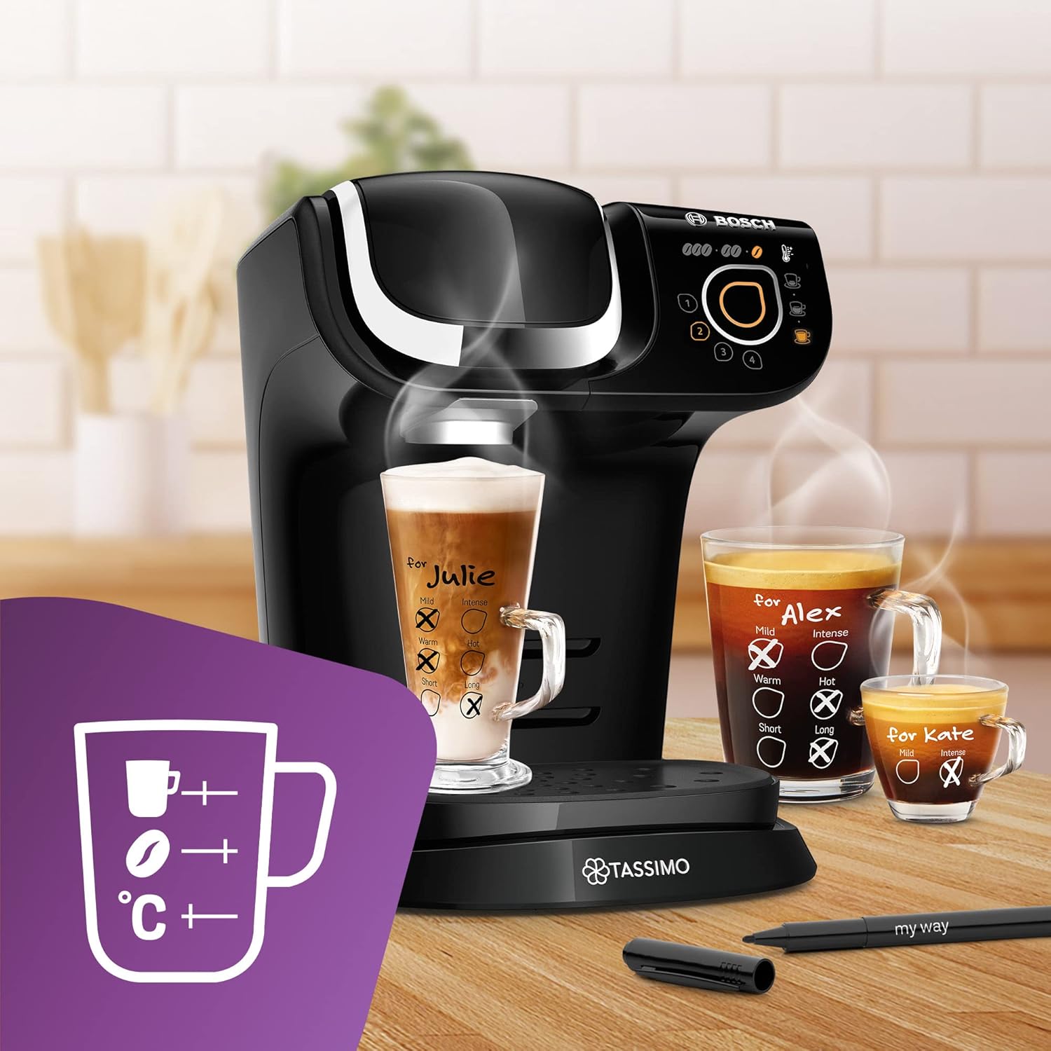 TASSIMO by Bosch My Way 2 TAS6502GB Hot Drinks Machine - Black thumbnail image