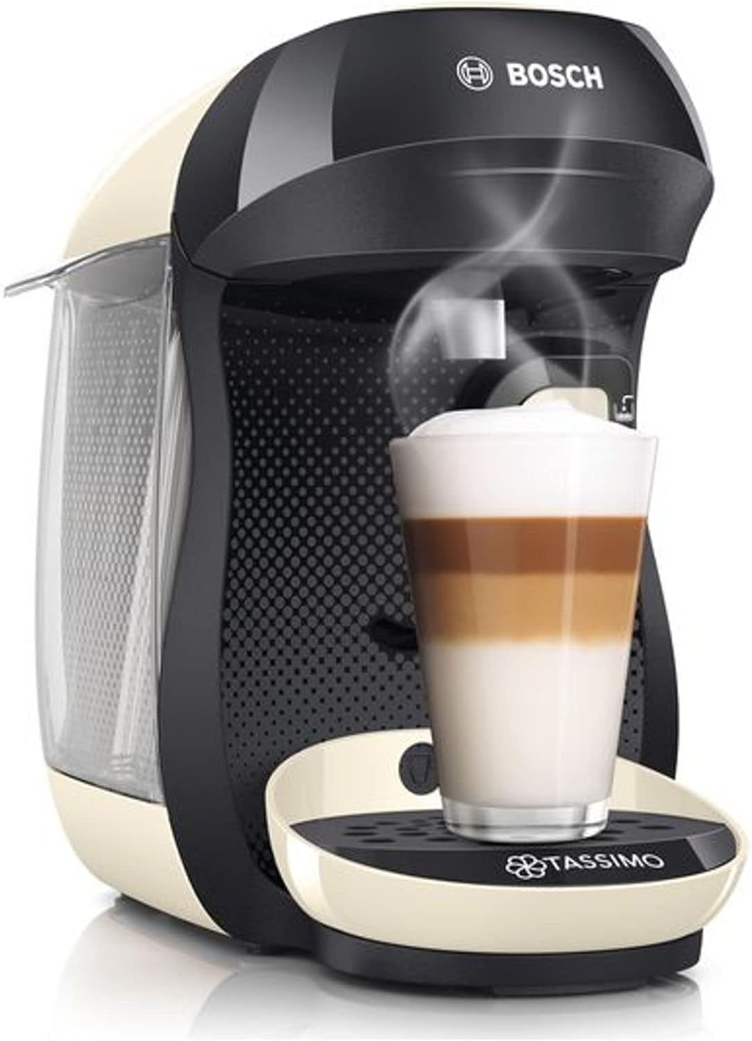 TASSIMO by Bosch Happy TAS1007GB Coffee Machine - Black/Cream thumbnail image
