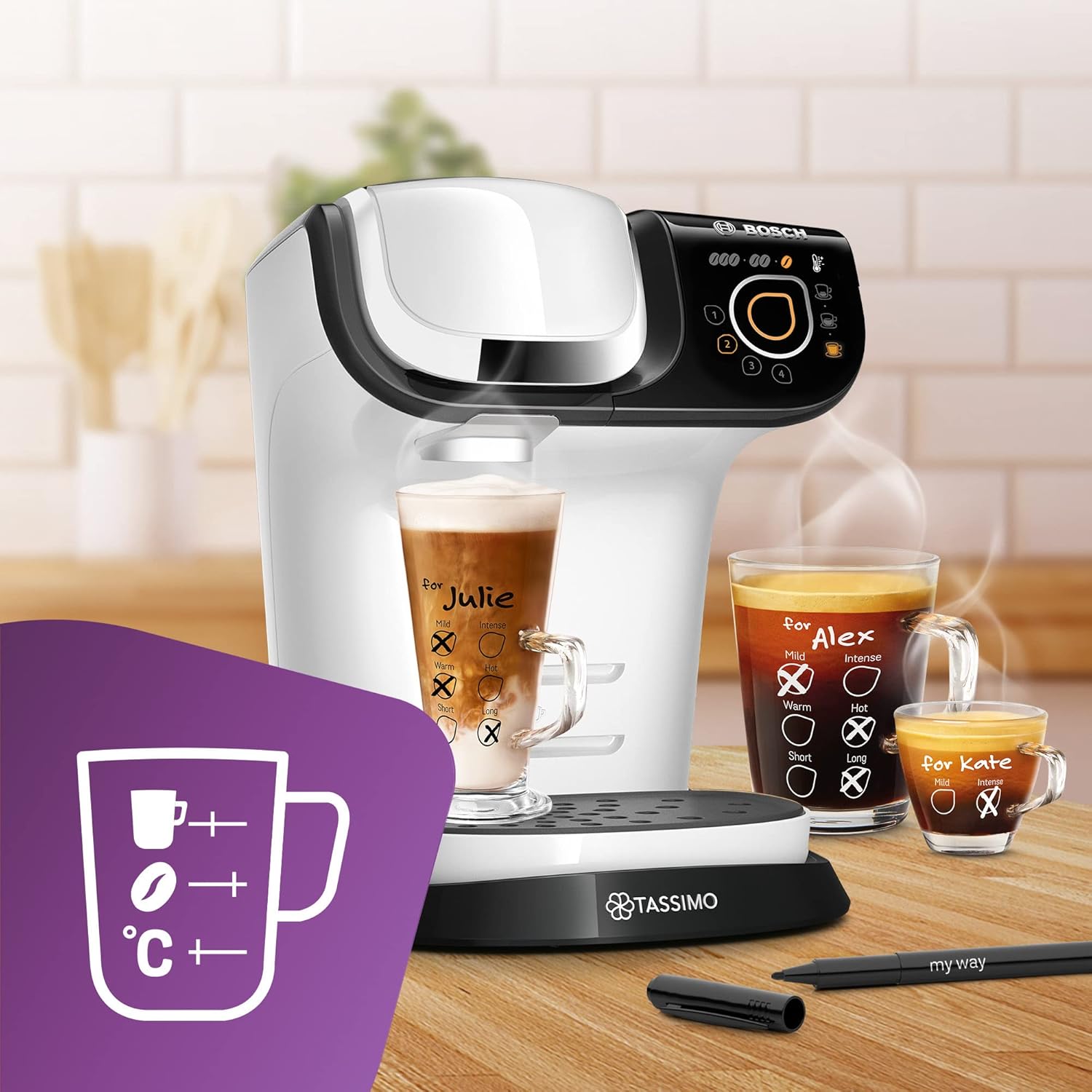 TASSIMO by Bosch My Way 2 TAS6504GB Hot Drinks Machine - White thumbnail image