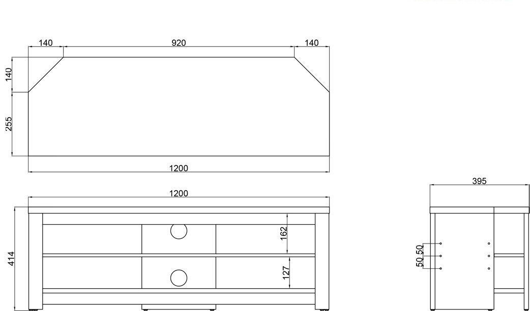 TTAP Memphis 1200 Walnut TV Stand thumbnail image