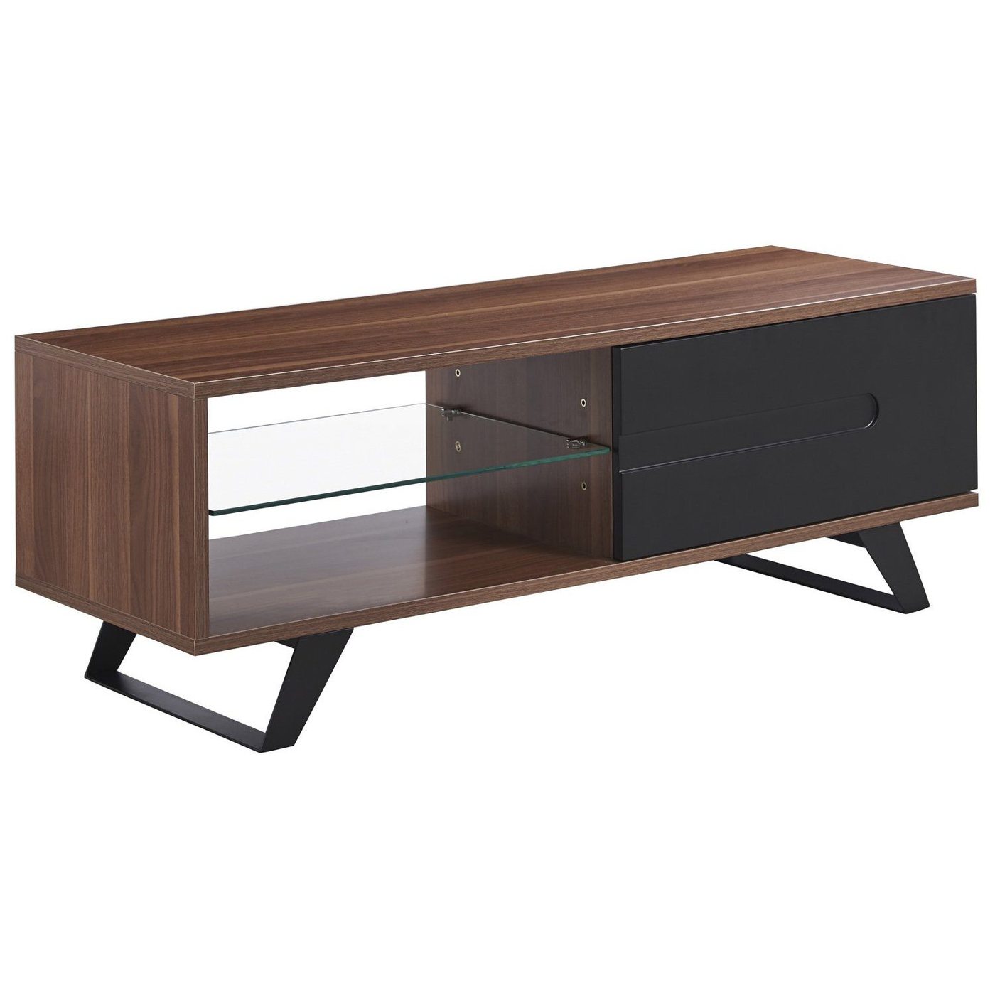 TTAP Miami 1050 TV Stand in Walnut and Black thumbnail image