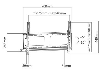 TTAP TTD604THD Up To 70" Tilt Wall Bracket thumbnail image