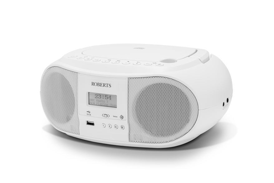 Roberts Zoombox 4 DAB+/FM CD Bluetooth Portable Boombox White thumbnail image