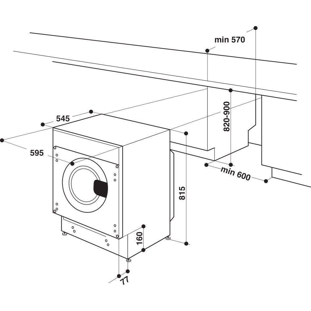 Hotpoint BIWMHG91485 UK Integrated 9 kg 1400 Spin Washing Machine thumbnail image