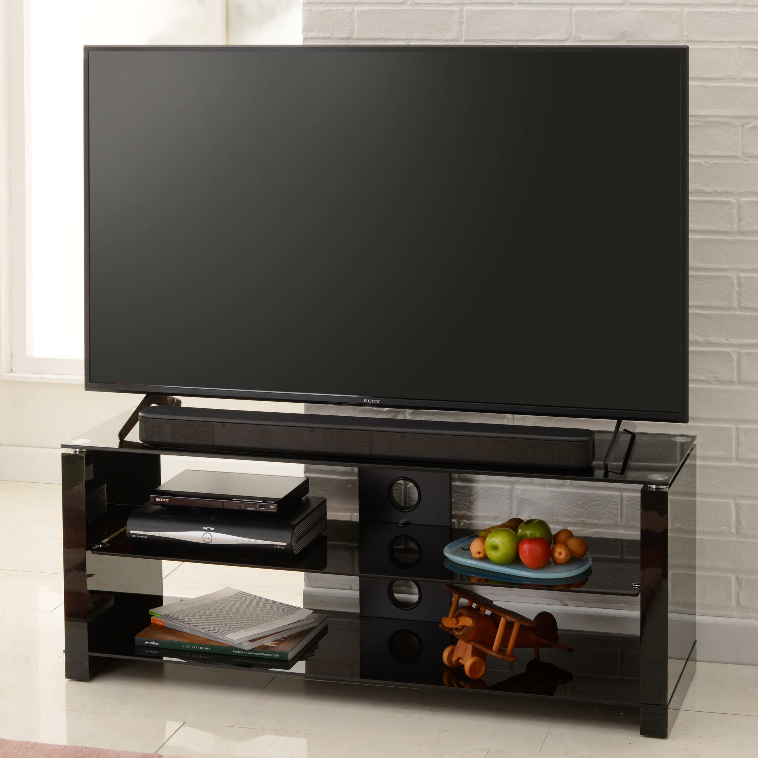TTAP L611G-1200-3BB Elegance 1200mm TV Stand - Gloss Black thumbnail image