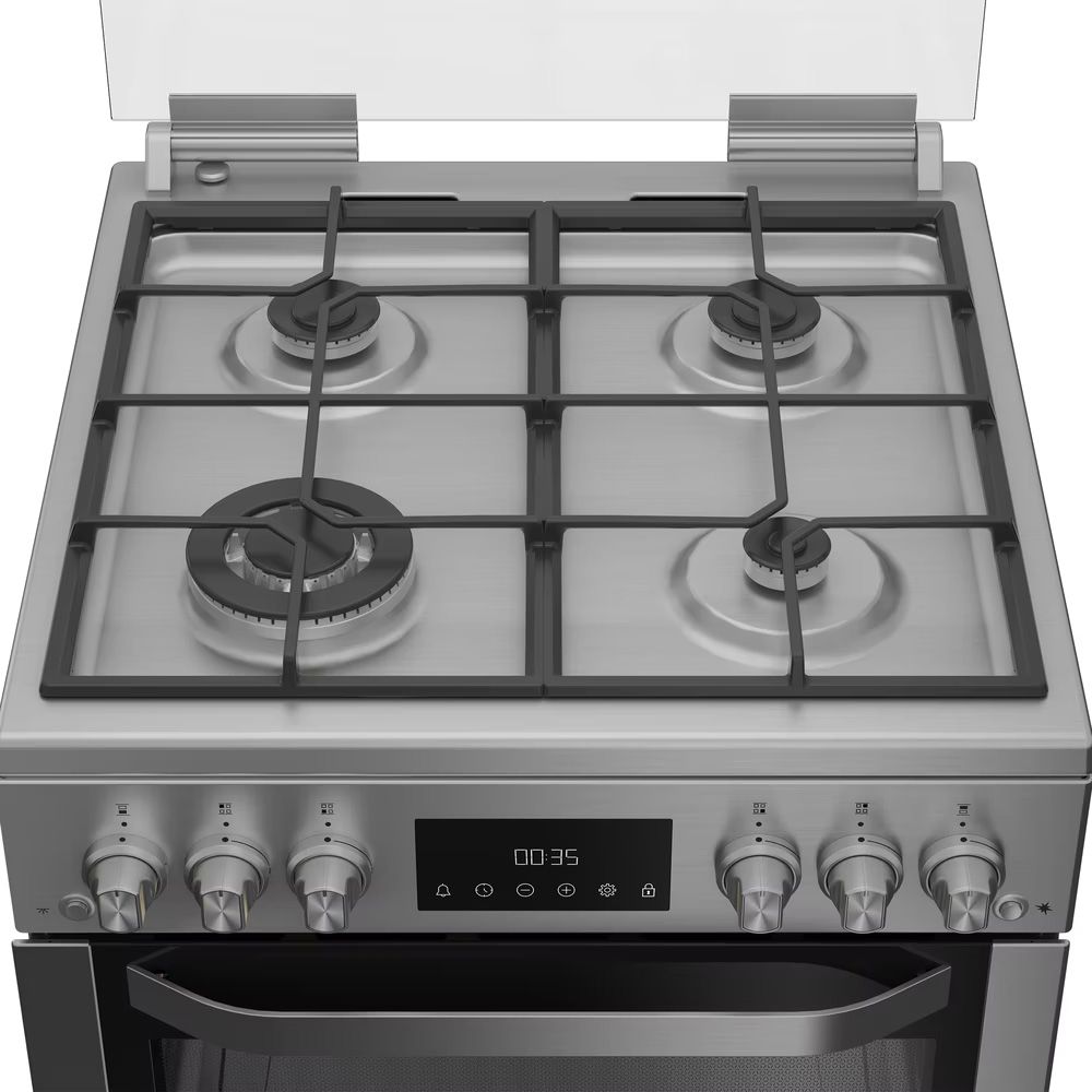 Hotpoint HDG6GDCWX 60cm wide Double Oven Gas Cooker thumbnail image