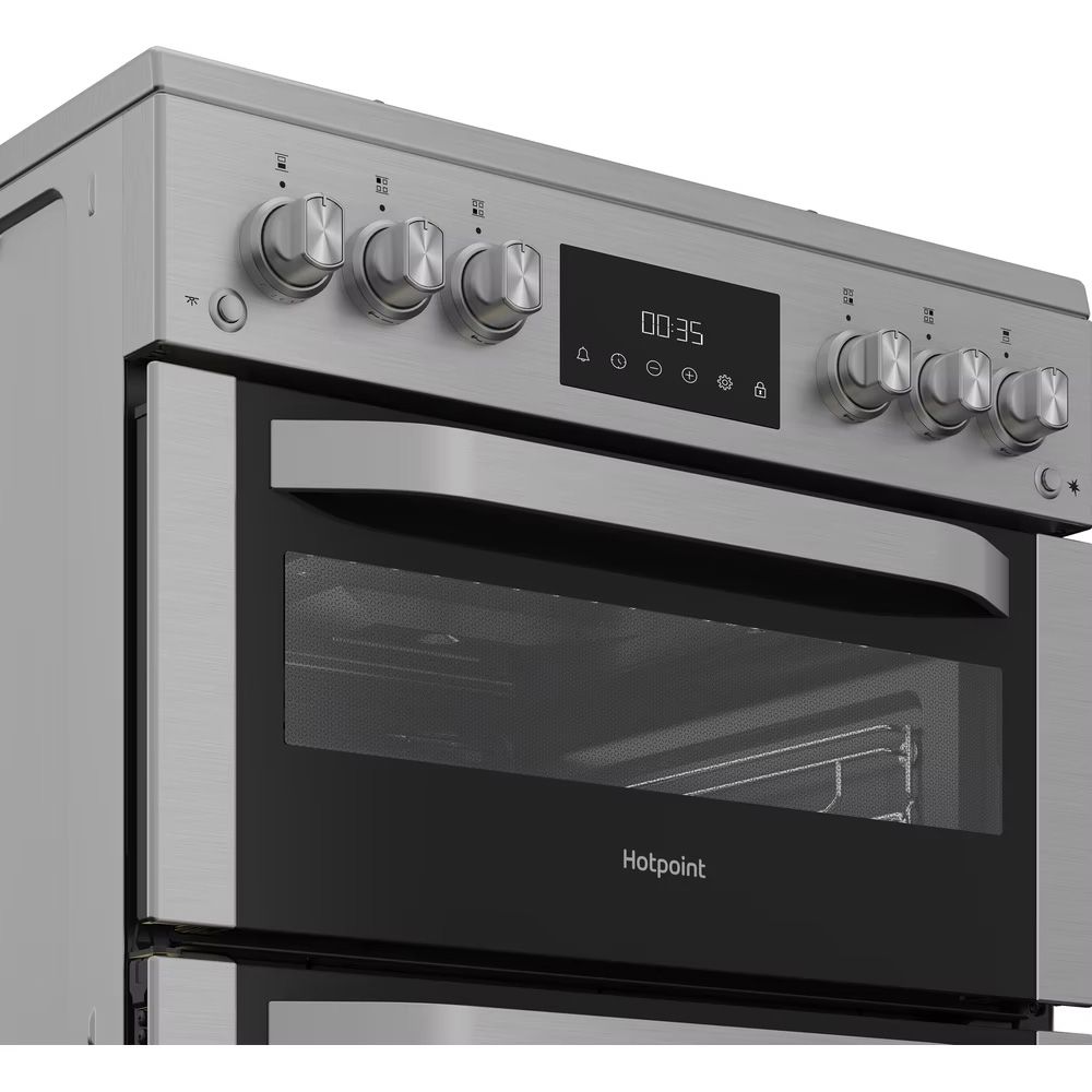 Hotpoint HDG6GDCWX 60cm wide Double Oven Gas Cooker thumbnail image