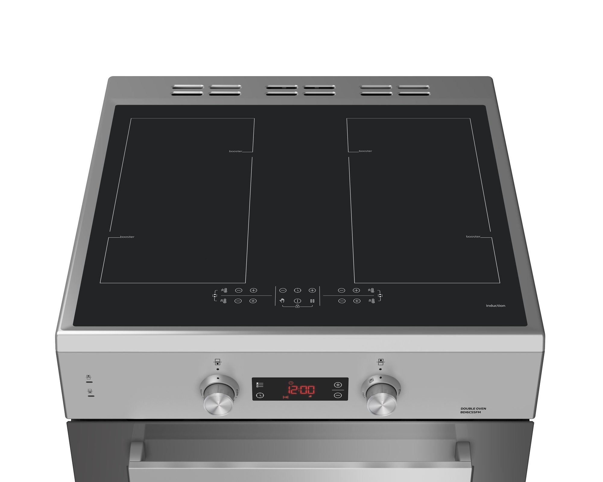 Beko 60cm BDI6C55F Double Oven Electric Cooker - Silver thumbnail image
