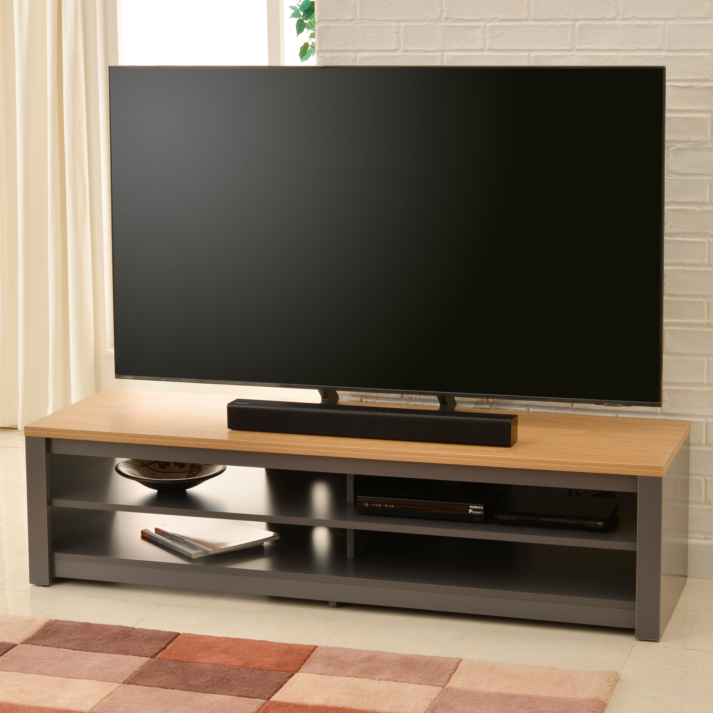 Memphis TV Stand in Grey, 2000 mm thumbnail image
