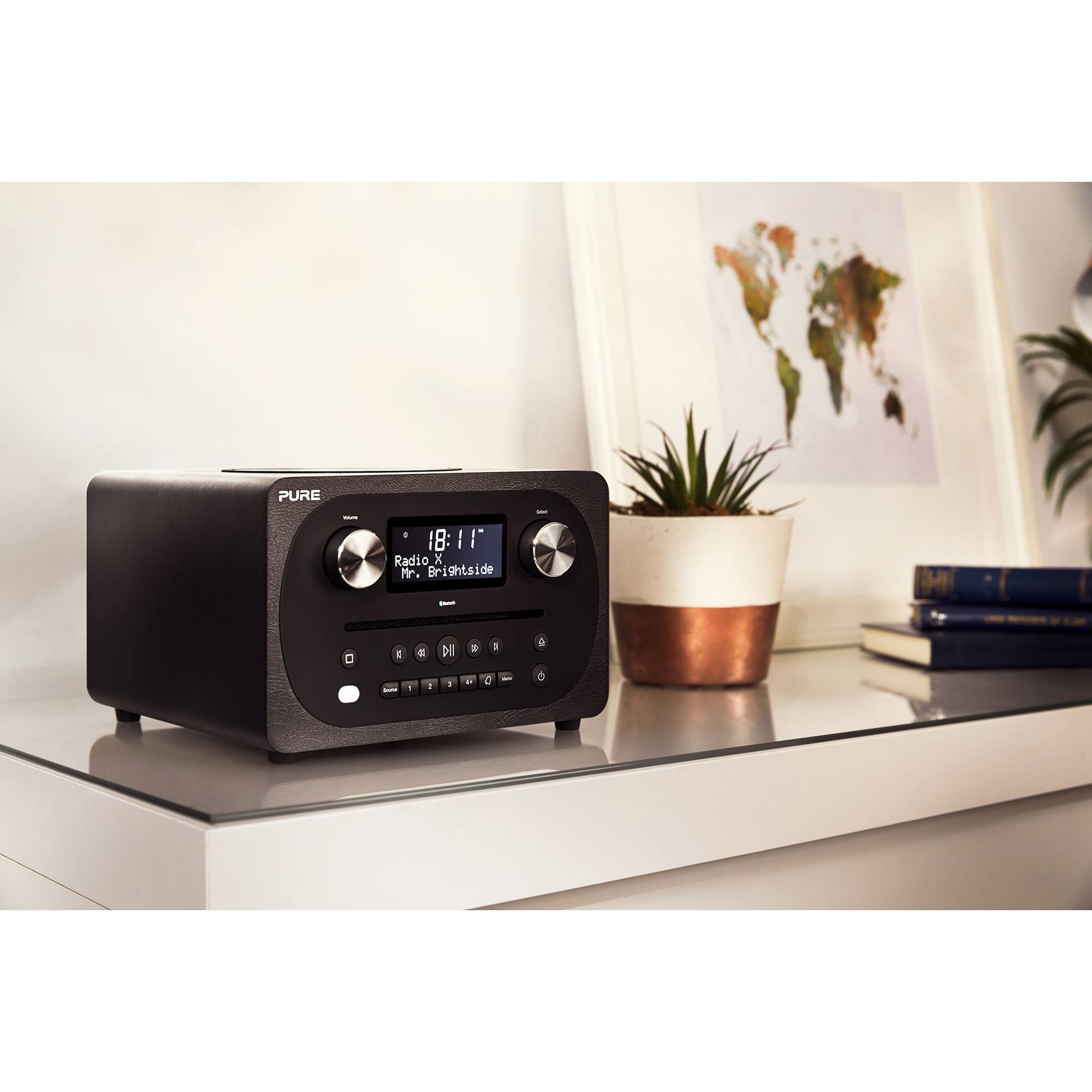Pure EVOKE-CD4-BLACK All-In-One CD Music System - Black thumbnail image