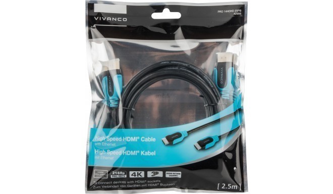 High Speed HDMIÂ® cable with Ethernet, 2,5m thumbnail image