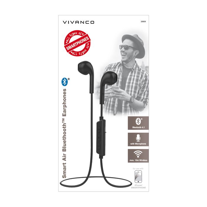 Vivanco 38909 Smart Air 3 Bluetooth Stereo Earphones - Space Grey thumbnail image