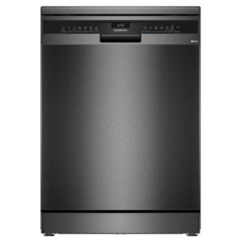Siemens iQ300 SN23EC03ME Freestanding Dishwasher, Black Steel