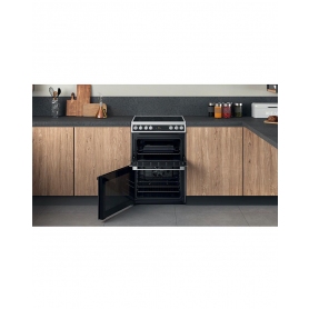Hotpoint HDT67V9H2CX Ceramic Electric Cooker with Double Oven - 1