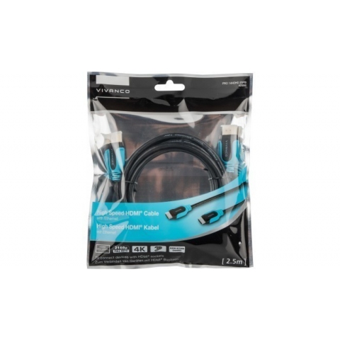 High Speed HDMIÂ® cable with Ethernet, 2,5m